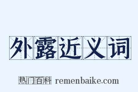 外露近义词是什么意思的图片
